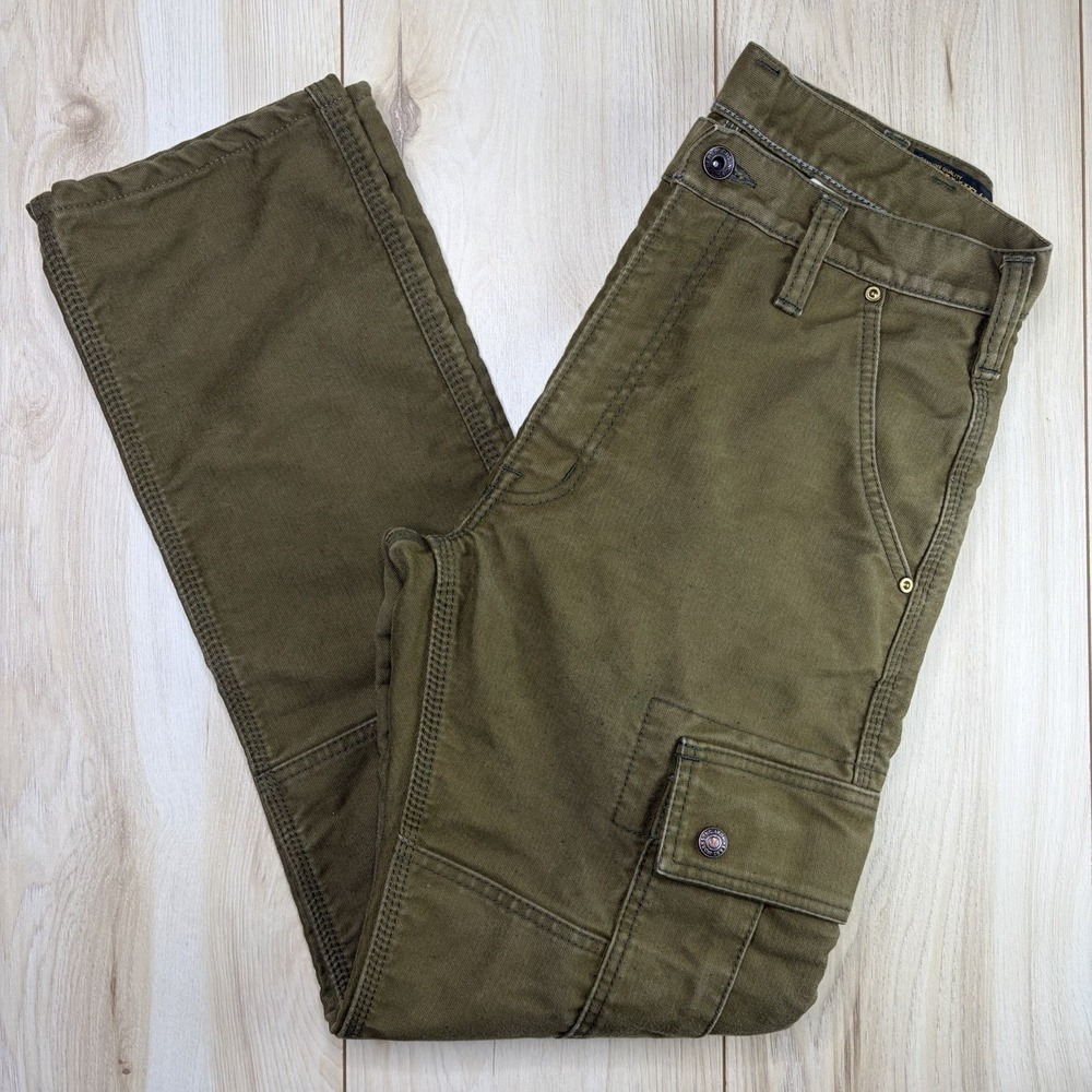 Iron Heart 12oz Cotton Whipcord Cargo Motorcycle Pants Mens 30 X 30 Green